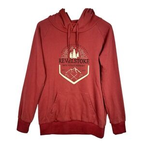 Hemp Somewon Revelstoke Mountain Resort Hoodie Mens M 100% Hemp Ski BC Red